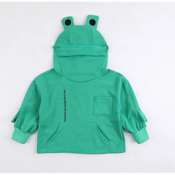 Baby New Sweatshirts Άνοιξη Φθινόπωρο Παιδικά Φαρδιά Ρούχα Παιδικά Βάτραχος με κουκούλα μακρυμάνικο χαριτωμένο καρτούν πουλόβερ άνεμο 1-6Y