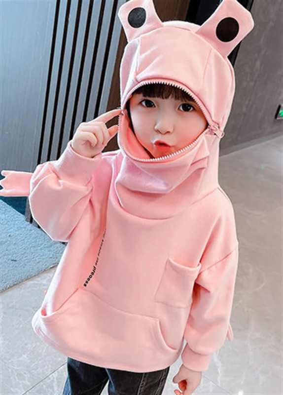 Pulovere noi pentru bebeluși, primăvară, toamnă, haine largi pentru copii, broaște, cu glugă, cu mâneci lungi, drăguț, cu desene animate, pulover de vânt Top 1-6 ani