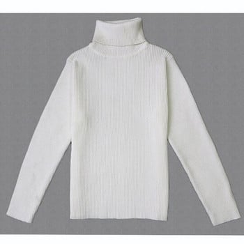 2022 Есен Бебешки пуловери с висока яка за момичета Пуловер Детски пуловери за зимата Плетени пуловери с дъно за момчета Vetement Enfant
