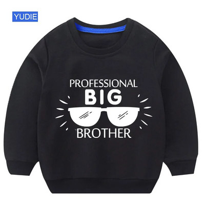 Laste kapuuts Poiste kampsun Laste riided Pikkade varrukatega T-särk Tüdrukute Riided Big Brother Letter Spring Beebi dressipluus kampsun