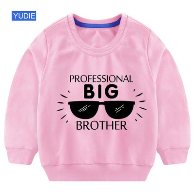 Laste kapuuts Poiste kampsun Laste riided Pikkade varrukatega T-särk Tüdrukute Riided Big Brother Letter Spring Beebi dressipluus kampsun