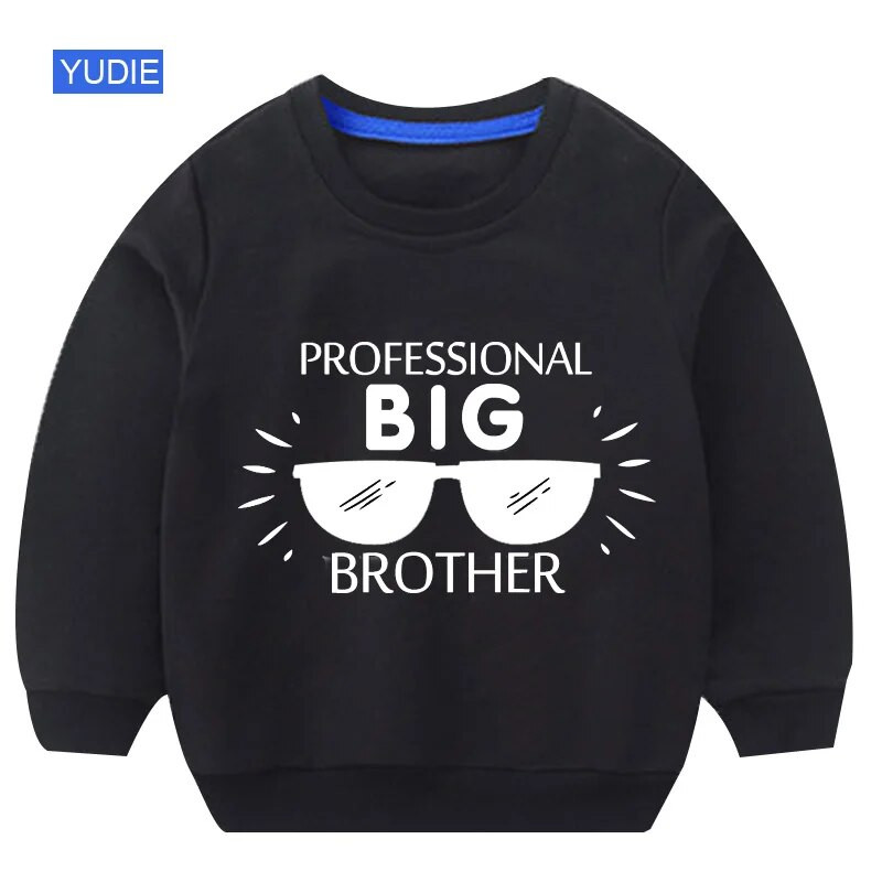 Laste kapuuts Poiste kampsun Laste riided Pikkade varrukatega T-särk Tüdrukute Riided Big Brother Letter Spring Beebi dressipluus kampsun