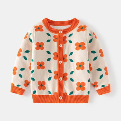 Zimné oblečenie pre chlapcov a dievčatá od 2 do 8 rokov, roztomilý detský sveter, kardigan s pleteným topom a zvieracou potlačou, detský pletený kabát.