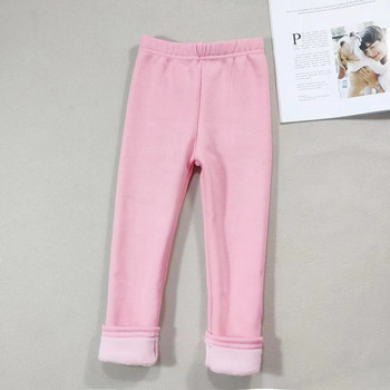 2023 Панталони за момичета Детски зимни удебелени топли панталони Топли еластични розови тъмносини долни гащи Панталони за момчета