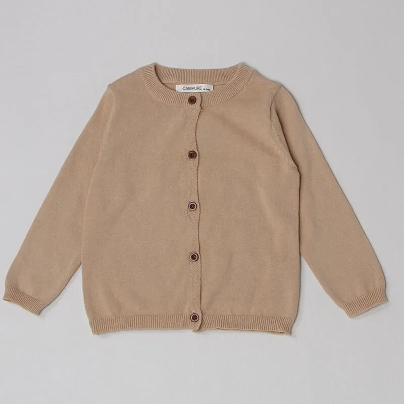 Chlapčenské a dievčenské pletené svetre Detské kardigany Jednofarebný sveter s výstrihom do O-tvaru Jarný jesenný sveter Detské kardigany Kabát Detské oblečenie 1-7 rokov