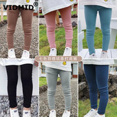 VIDMID dievčenské bavlnené legíny vysokej kvality pre deti Nohavice pre chlapcov a dievčatá, pletené legíny s pásikmi, detské ležérne legíny 400603