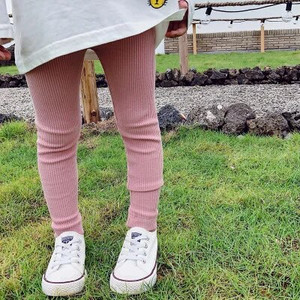 VIDMID dievčenské bavlnené legíny vysokej kvality pre deti Nohavice pre chlapcov a dievčatá, pletené legíny s pásikmi, detské ležérne legíny 400603