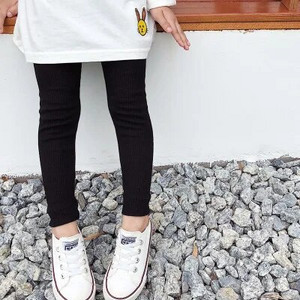 VIDMID dievčenské bavlnené legíny vysokej kvality pre deti Nohavice pre chlapcov a dievčatá, pletené legíny s pásikmi, detské ležérne legíny 400603