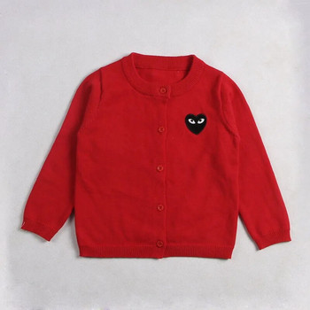 Плетен пуловер Детско палто Love print момчета момичета 1-7 години мода 2023 Ново пролетно есенно детско облекло в корейска версия