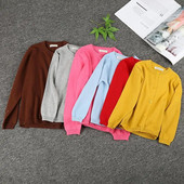Pulover de toamnă pentru copii, haină pentru bebeluși, tricotaje calde pentru copii, cardigan pentru copii mici, băieți, fete, cu mânecă lungă, din bumbac solid, jachete