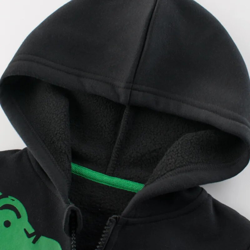 1-9T talve poiste kapuutsid Väikelapsed Beebipoiste riided Kapuutsiga Tõmblukk soe kampsun Paks mantel imiku kampsun Top komplekt