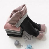 Pantaloni de catifea groși din bumbac pentru fete, iarna pentru copii, pantaloni groși de catifea pentru copii, pantaloni lungi drăguți, pantaloni creion slăbiți pentru bebeluși