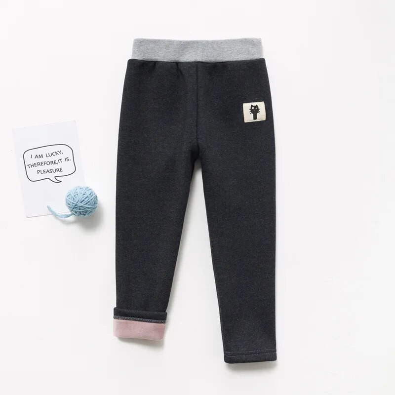 Pantaloni de catifea groși din bumbac pentru fete, iarna pentru copii, pantaloni groși de catifea pentru copii, pantaloni lungi drăguți, pantaloni creion slăbiți pentru bebeluși