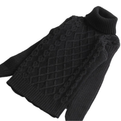 Lapsed Beebid Poisid Tüdrukud Kilpkaelusega kampsun Triibuline Risti kudum Sügistalv Unisex Soe põhjaga kootud Pullover 2-14T