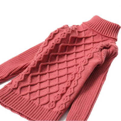 Lapsed Beebid Poisid Tüdrukud Kilpkaelusega kampsun Triibuline Risti kudum Sügistalv Unisex Soe põhjaga kootud Pullover 2-14T