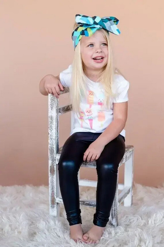 Mergaičių PU Antblauzdžiai Pavasario rudens antblauzdžiai vaikams Odinės siauros kelnės nuo 2 iki 12 metų vaikiškos kelnės Drabužiai paauglių kelnės