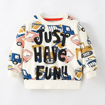 Пуловер с качулка от 100% хавлиен памук с марково качество Карикатура Детско облекло Детски суичър Ежедневна тениска Блуза Бебешки дрехи за момчета