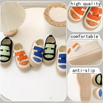 Нови пролетни бебешки обувки за момче платнени малки деца боси обувки мека подметка на открито детски тенис модни маратонки за момичета