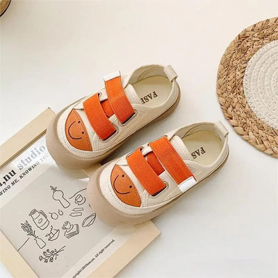 Nové jarné detské topánky pre chlapcov, plátené batoľatá, bosé topánky s mäkkou podrážkou, vonkajšie tenisky, módne dievčenské tenisky