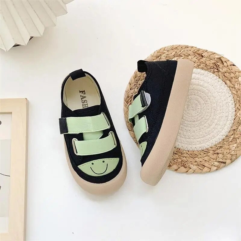 Nové jarné detské topánky pre chlapcov, plátené batoľatá, bosé topánky s mäkkou podrážkou, vonkajšie tenisky, módne dievčenské tenisky