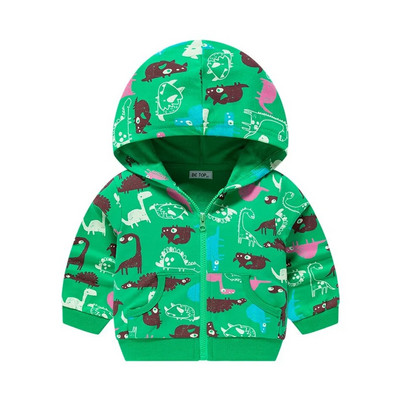 Jarné jesenné oblečenie pre chlapcov s vreckom, detská mikina s kresleným dinosaurom, batoľa, zipsový kabát, čierna, modrá, sivá mikina s kapucňou