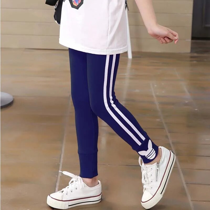 Primăvară Toamnă Fete Jambiere Cu dungi laterale Copii Pantaloni skinny Îmbrăcăminte pentru copii