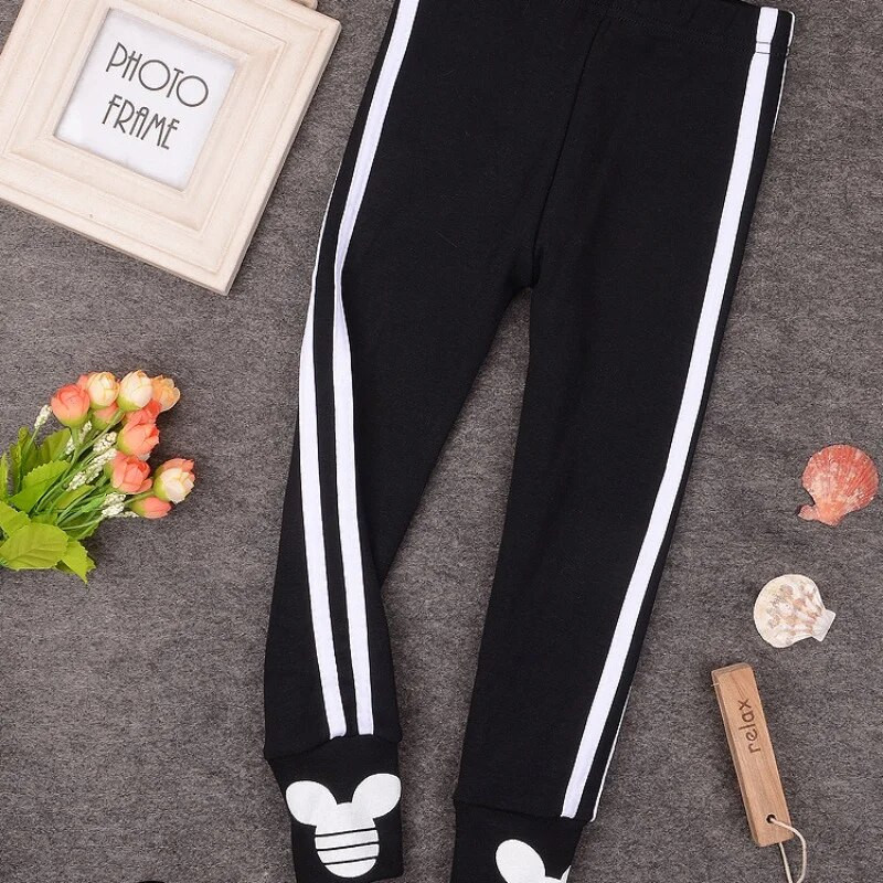 Primăvară Toamnă Fete Jambiere Cu dungi laterale Copii Pantaloni skinny Îmbrăcăminte pentru copii