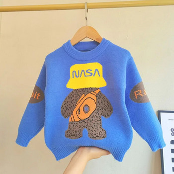 Детски пуловери Зимни дрехи Момчета 2023 Ново детско плетено облекло Детско висококачествено топло палто за бебета от 4 до 9 години