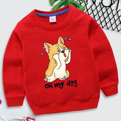 Detská mikina s potlačou zvieratiek, Oh My Dog, oblečenie pre chlapcov, sveter s dlhým rukávom, vtipný humor, športové oblečenie, dievčenská mikina s psími slovnými hračkami