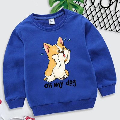 Detská mikina s potlačou zvieratiek, Oh My Dog, oblečenie pre chlapcov, sveter s dlhým rukávom, vtipný humor, športové oblečenie, dievčenská mikina s psími slovnými hračkami