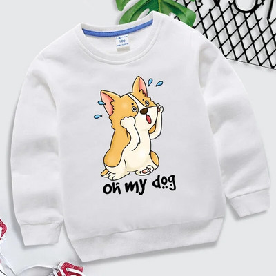 Detská mikina s potlačou zvieratiek, Oh My Dog, oblečenie pre chlapcov, sveter s dlhým rukávom, vtipný humor, športové oblečenie, dievčenská mikina s psími slovnými hračkami
