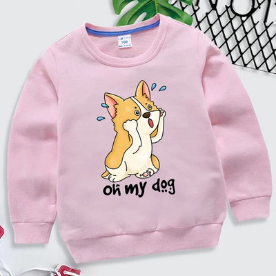 Detská mikina s potlačou zvieratiek, Oh My Dog, oblečenie pre chlapcov, sveter s dlhým rukávom, vtipný humor, športové oblečenie, dievčenská mikina s psími slovnými hračkami