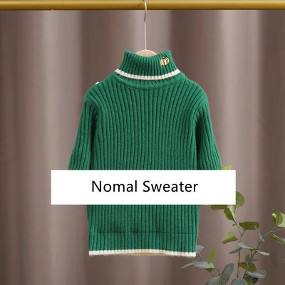 Kampsunid poistele Talveriided Tüdrukud Kõrvitsa Kaunistus Mood Uued Lapsed Turtlene Paks Soe Pehme Lapsed Kudumine Costom