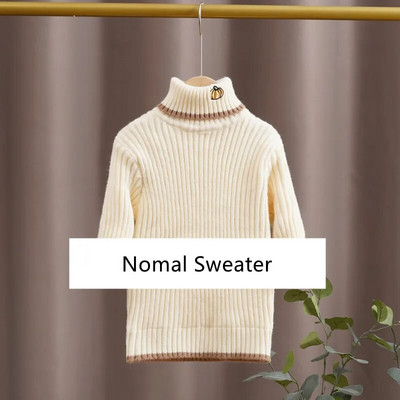 Kampsunid poistele Talveriided Tüdrukud Kõrvitsa Kaunistus Mood Uued Lapsed Turtlene Paks Soe Pehme Lapsed Kudumine Costom