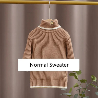 Kampsunid poistele Talveriided Tüdrukud Kõrvitsa Kaunistus Mood Uued Lapsed Turtlene Paks Soe Pehme Lapsed Kudumine Costom