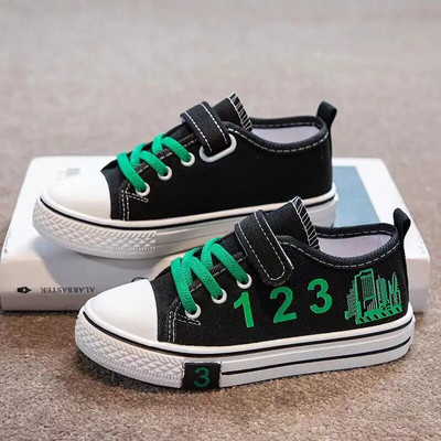 Copil Băiat Fată Pânză Bucle cu cârlig Pantofi curcubeu plat Primăvară 2023 Timp liber Copii Pantofi anti-alunecare Confort Pantofi Copii mici Tenis