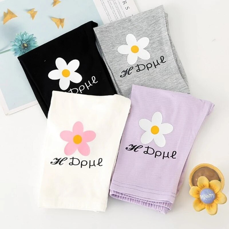 Vaikiškos kelnės 3-8 metų mergaitėms vasarinės antblauzdžiai saldainių spalvos kelnės Capris gėlėmis margintos kelnės siauros tamprės Leginsy drabužėliai kūdikiams