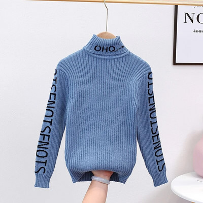 Pulover pentru băieți Haine de iarnă pentru copii, la noua modă, tricot, haine cu gât țesut, pentru fete, de înaltă calitate, costum pentru sugari cald.