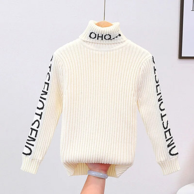 Pulover pentru băieți Haine de iarnă pentru copii, la noua modă, tricot, haine cu gât țesut, pentru fete, de înaltă calitate, costum pentru sugari cald.