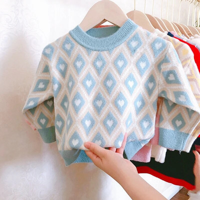 Pulover pentru băieți Haine de iarnă pentru copii, la noua modă, tricot, haine cu gât țesut, pentru fete, de înaltă calitate, costum pentru sugari cald.