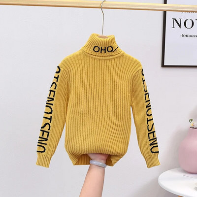 Pulover pentru băieți Haine de iarnă pentru copii, la noua modă, tricot, haine cu gât țesut, pentru fete, de înaltă calitate, costum pentru sugari cald.