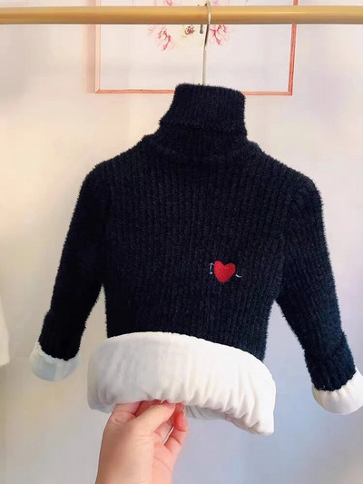 Pulover pentru băieți Haine de iarnă pentru copii, la noua modă, tricot, haine cu gât țesut, pentru fete, de înaltă calitate, costum pentru sugari cald.