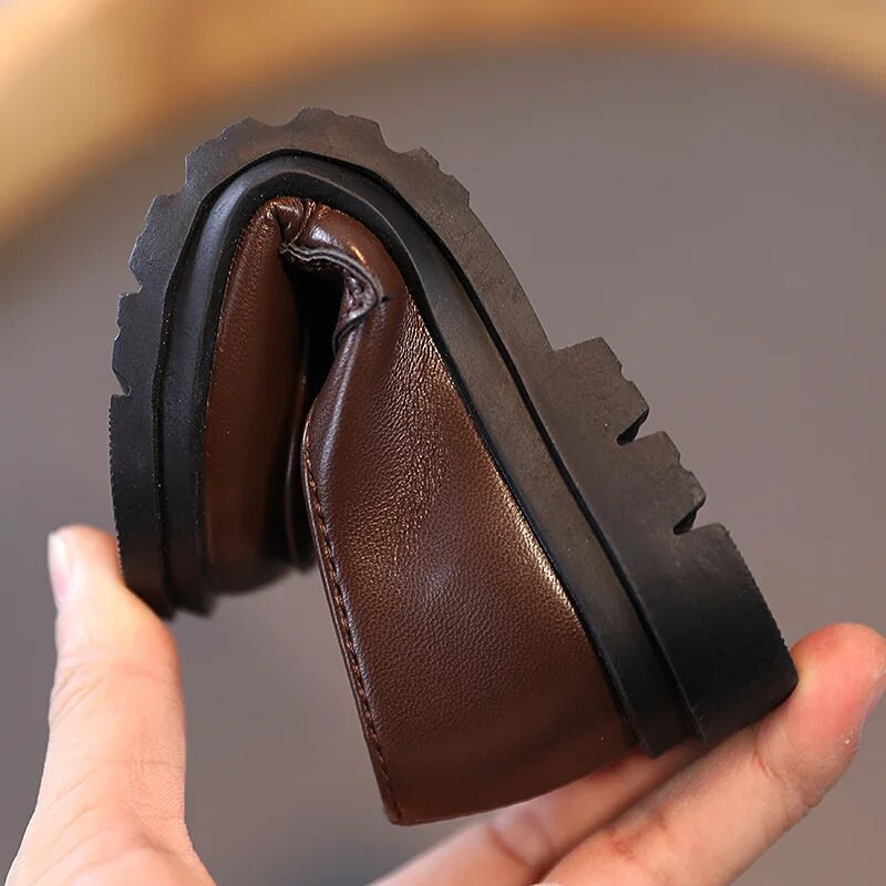 Vaikiški odiniai batai berniukams Mergaitėms Vaikiški bateliai Užsegami mokykliniai apartamentai Paprasti sportbačiai vestuvėms iškilmingoms progoms Vakarėlis 21-36