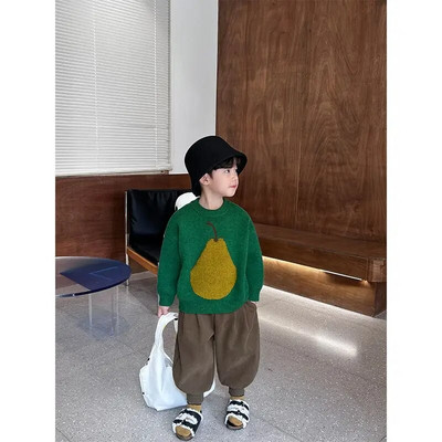 2023. aasta sügisene beebitüdrukute kampsunid, mantel, lapsed, kuduvad pulloverid.