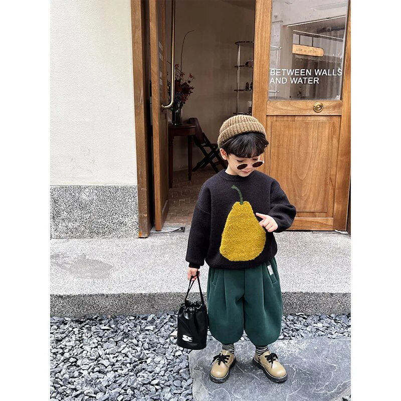 2023. aasta sügisene beebitüdrukute kampsunid, mantel, lapsed, kuduvad pulloverid.