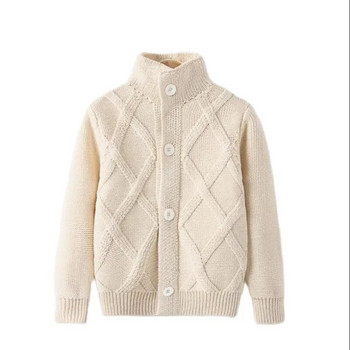 Нов пуловер за бебешки момчета Есенен трикотаж за малки момчета Памучни жилетки с дълъг ръкав Детски пуловер Палто Модни детски дрехи 2-10 г.