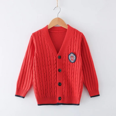 Uus Beebipoiste Kampsun Sügis Väikelaste Poiste Kudumid Pikkade varrukatega Puuvillane Kardigan Laste Kampsun Mantel Mood Lasteriided 2-10Y