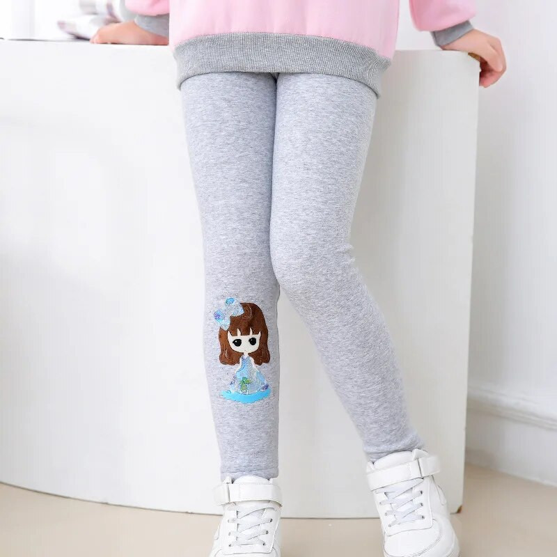 Kvaliteetne Talv Sügis Paks Soe Tüdrukud Retuusid Laste Püksid Lapsed Talvepüksid Elastsed Multifilm Mustrid Retuusid Tüdrukud