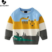 Nauji 2022 m. rudens žiemos vaikų megztiniai megztiniai berniukams animaciniai filmai, žakardo spalvos stori, megzti megztiniai megztiniai, megztiniai, megztiniai, viršutiniai drabužiai vaikams