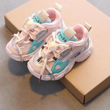 Размер 21-36 Бебешки обувки за малко дете за момчета Момичета Дишаща мрежа Малки деца Ежедневни маратонки Неплъзгащи се детски спортни обувки tenis
